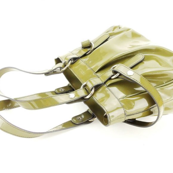 Authentic FURLA handbag with tack Enamel leather - Picture 5 of 9